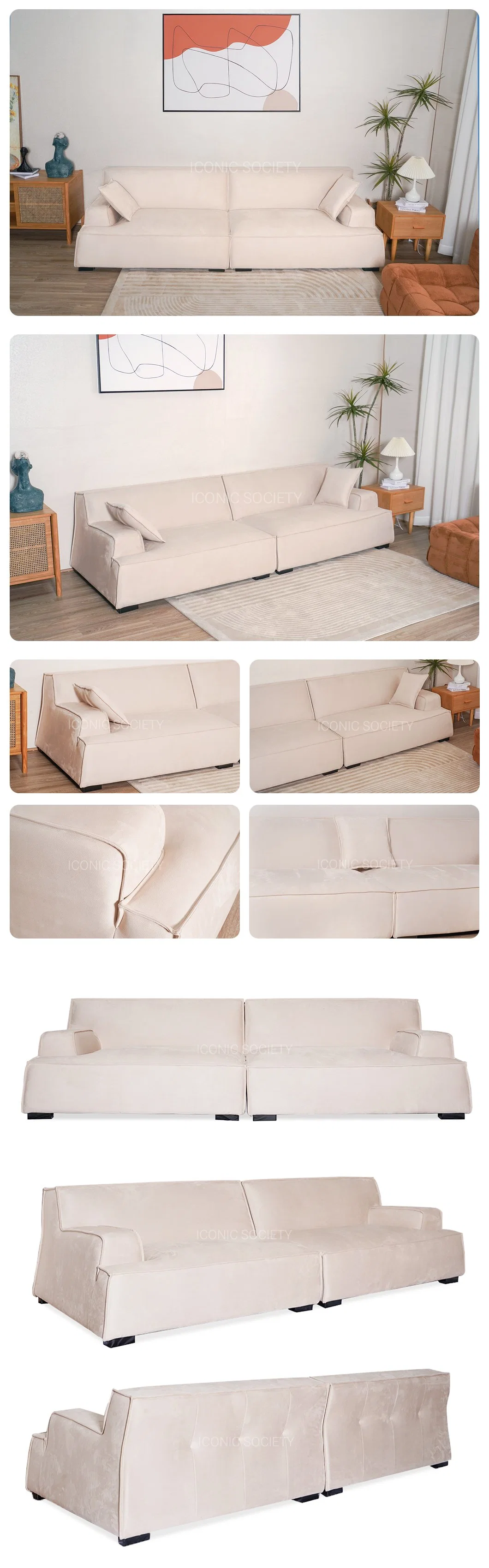 Modern Home Furniture Luxury Living Room Hotel Sectional Office Leisure Couch Fabric Sofa